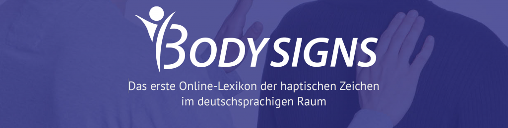 Logo des Projektes BodySigns, das erste Online-Lexikon der haptischen Zeichen im deutschsprachigen Raum