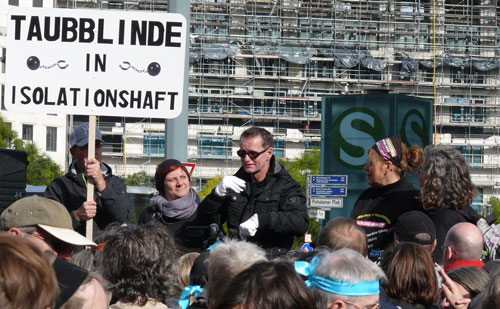 Demonstration Taubblinder in Berlin, Oktober 2013